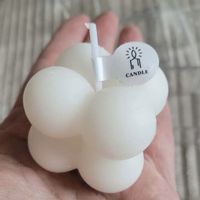 Dekorative Bubble Kerze, neu, ungebraucht, weiss.