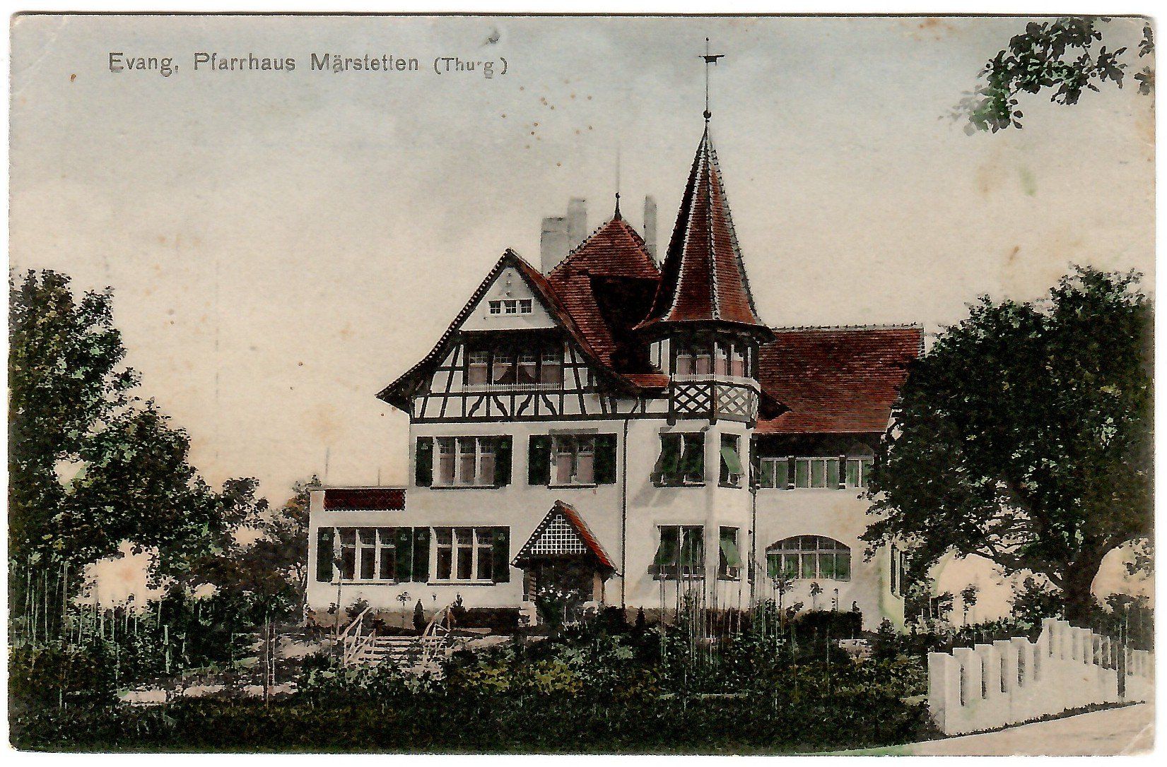 Cartoline postali: Ansichtskarte   Märstetten,  Evang. Pfarrhaus – Usato da Kerns venduto da etma3