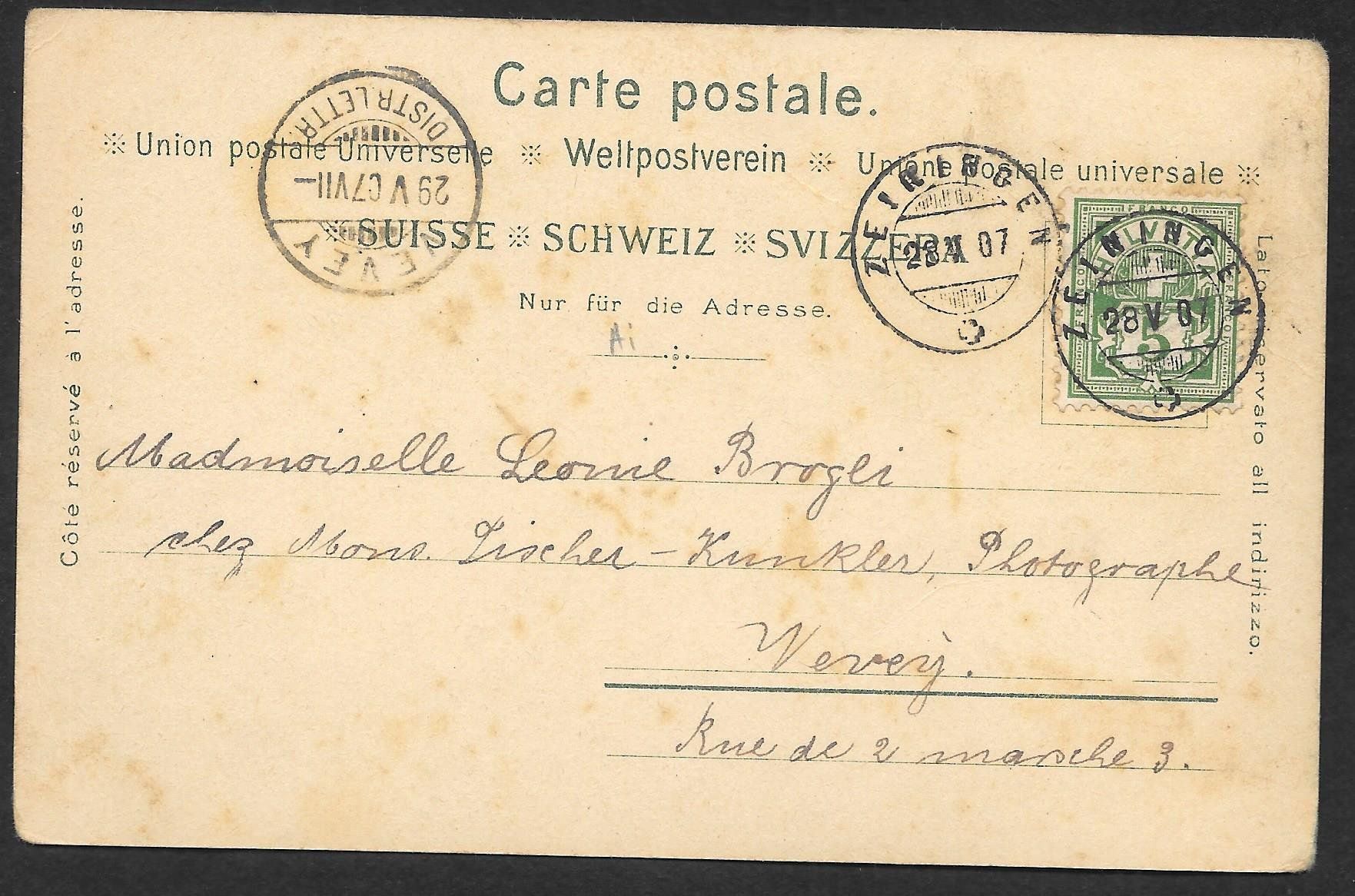 Cartoline postali: Zeiningen farbige Lithografie 4 Bilder – Usato da Olten venduto da clotaldi 1