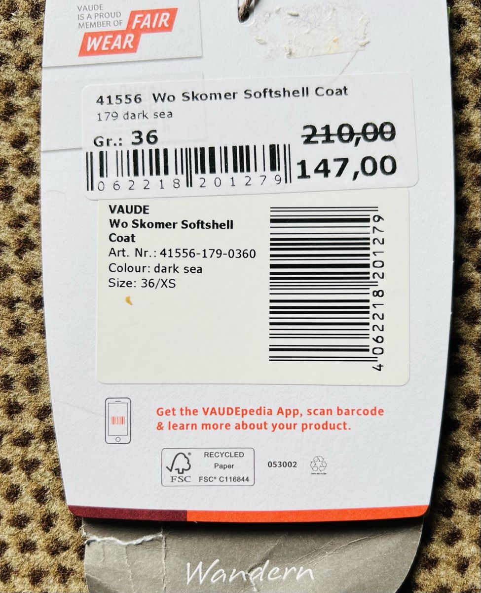 Giacche: Jacke VAUDE Skomer Softshell – Nuovo (secondo la descrizione) da Davos Dorf venduto da amatie 9