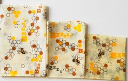 3er Set Bienenwachstücher - Bienenmotiv