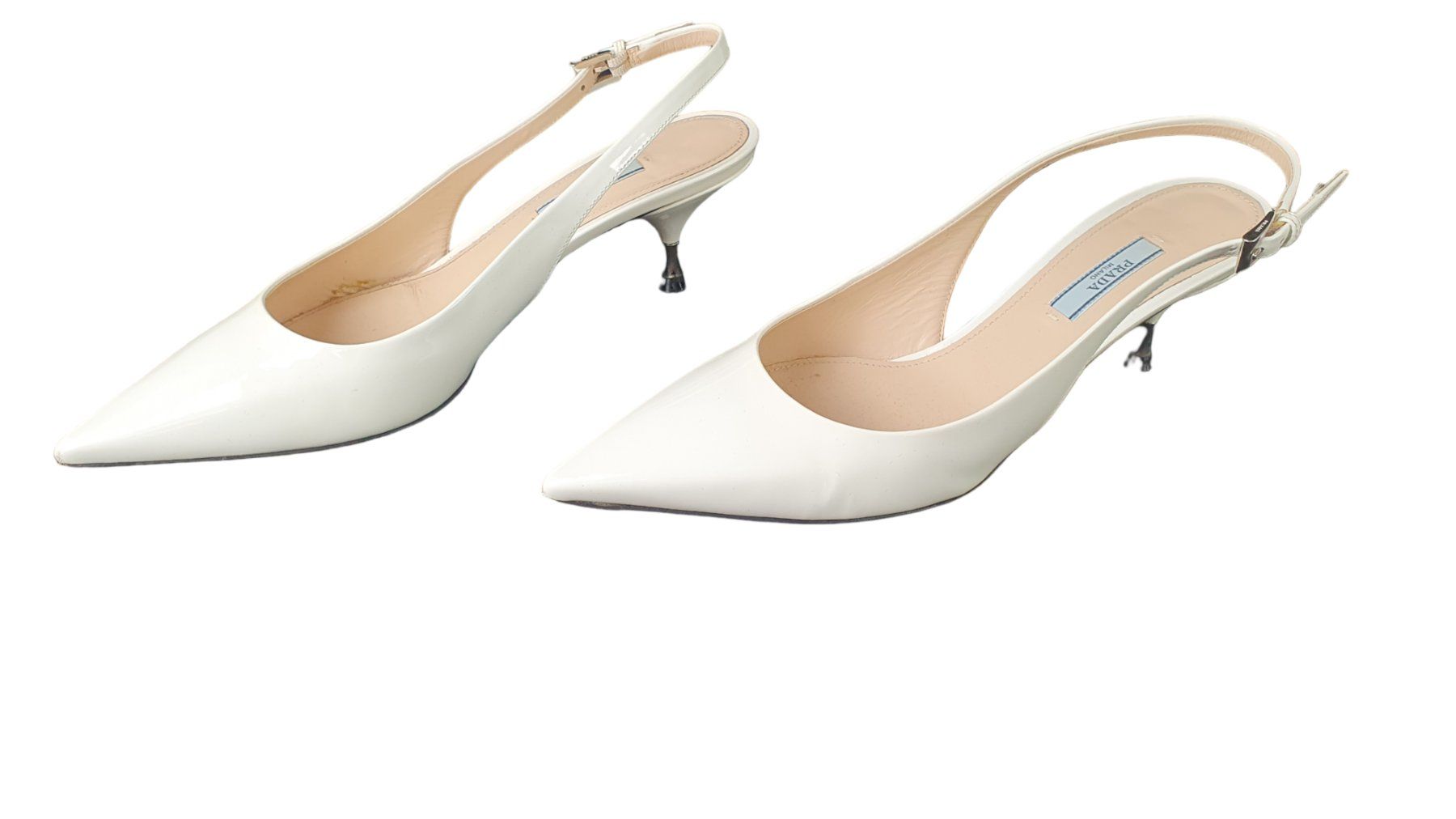 Prada Scarpe da donna: PRADA Slingback-Pumps Gr. 39 Weiss – Nuovo (secondo la descrizione) da Wangen b. Olten venduto da Restwert_Wangen