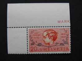 PJ 83 A retourchiert, Bogenecke postfrisch, Kat CHF 85.-