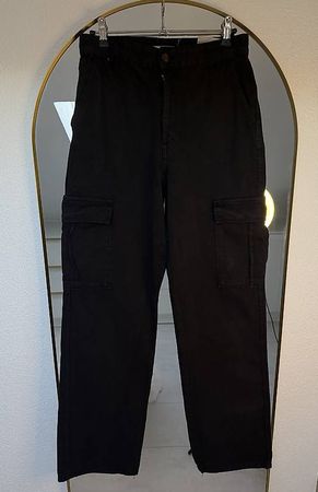 Schwarze Cargo Hose Damen Gr. 38 