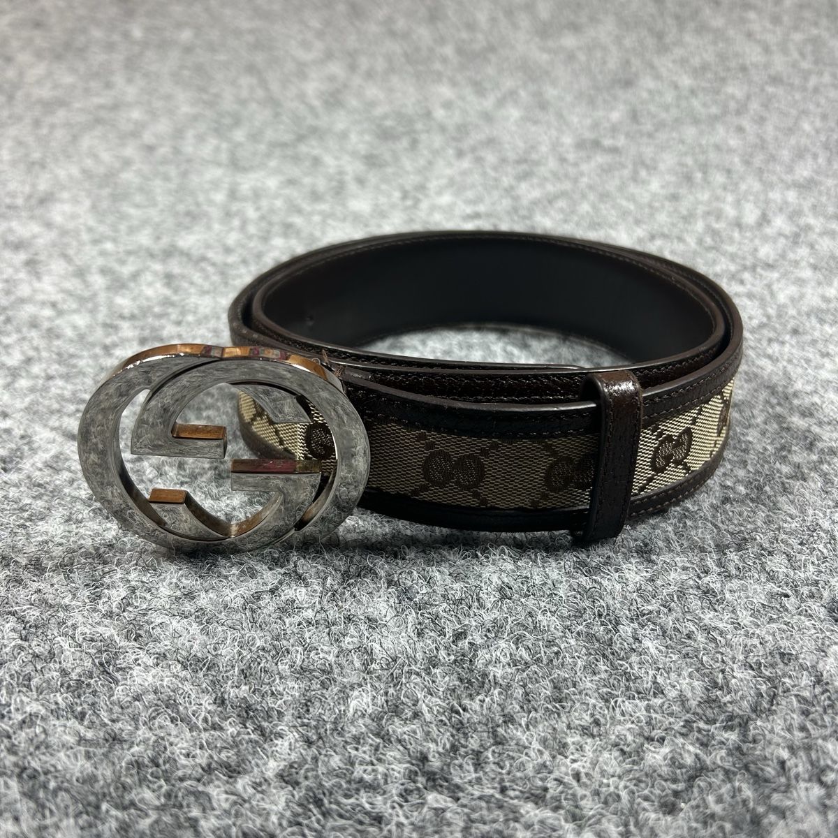 Gucci Cinture: Gucci belt monogram brown  – Usato da La Sagne NE venduto da Matlasape
