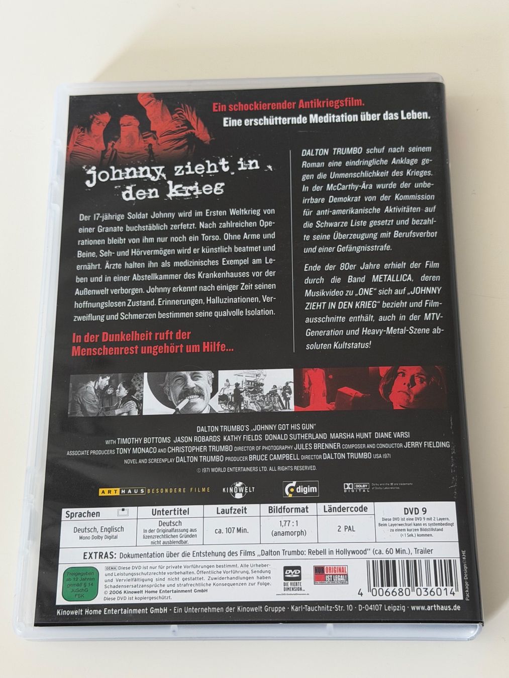 Tutti i DVDs: Johnny Zieht in den Krieg DVD – Usato da Altstätten SG venduto da sheamus 1