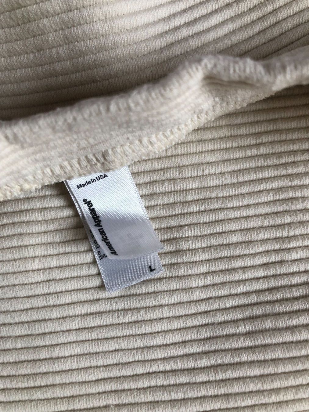 Maglioni & Felpe: AMERICAN APPAREL Baumwolle Crop Top Kurz Pullover Beige L – Usato da St-Aubin FR venduto da Tiweety 6