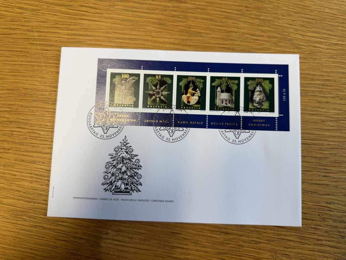 Alle Briefmarken: 5 FDCs mit Blöcken Schweiz – Neu (gemäss Beschreibung) aus Murgenthal von Tina_4055 8