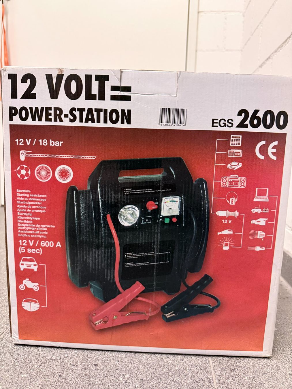 Caricabatterie: Starthilfe EGS 2600 12V mit Kompressor – Usato da Fällanden venduto da Rama289 2