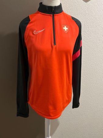 Nike Langarmshirt Suisse Dri-Fit  rot/schwarz Gr. S