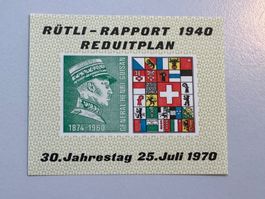 1970 Rütli-Rapport 1940 Reduitplan