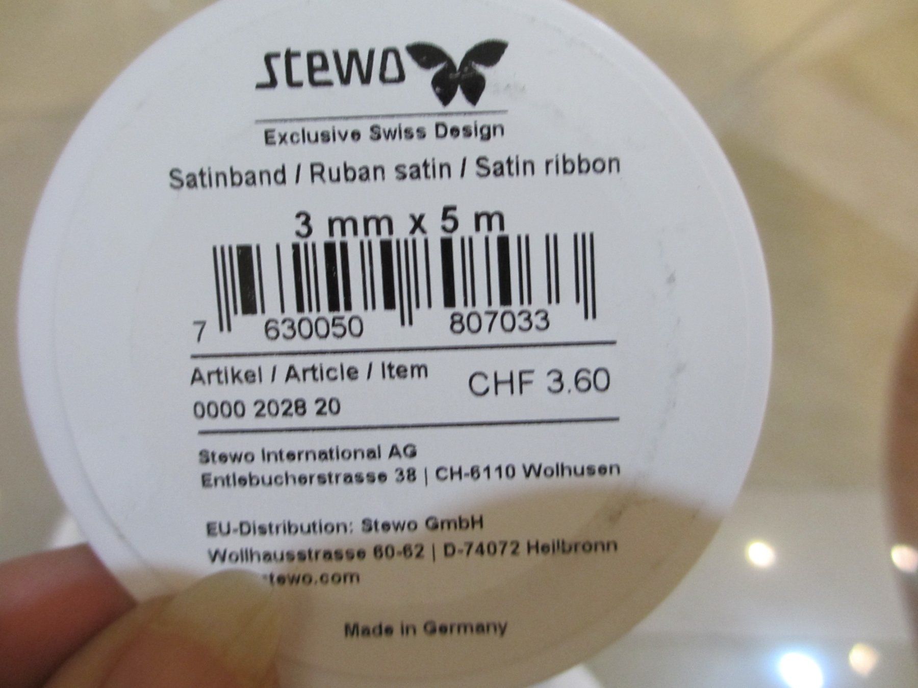 Nastri decorativi: Geschenk- Satinband 4 Stück – Nuovo e nell'imballaggio originale da Herisau venduto da fan_h9qj 3