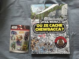 Cahier cherche et trouve star wars et autocollants 