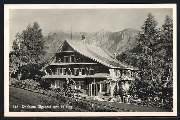 Cartoline postali: AK Eigental, Am Kurhaus mit Pilatus – Usato da Berlin venduto da bartko-reher