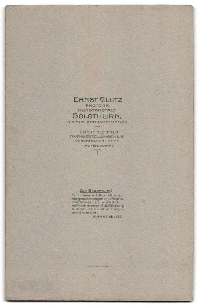 Fotografie & Manifesti: Fotografie Ernst Glutz, Solothurn, Nikla – Usato da Berlin venduto da bartko-reher 1
