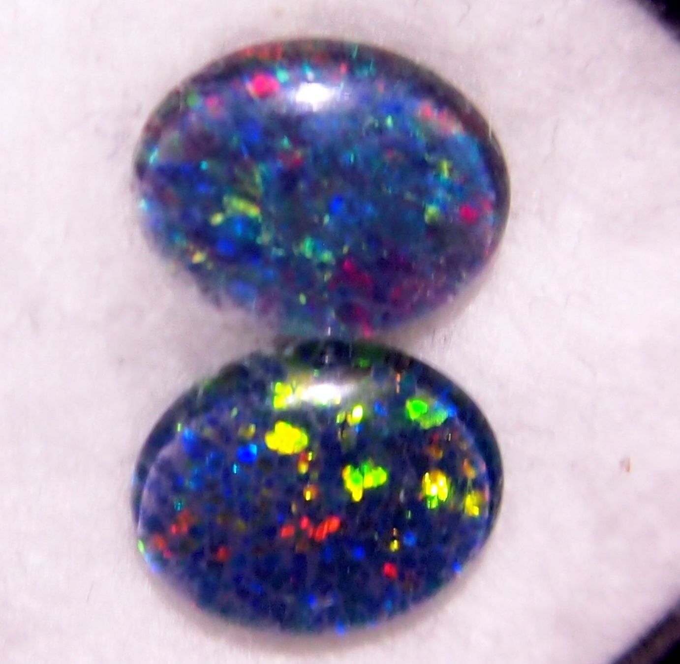 Edelsteine: 2 x 1,7 ct. Blackopal Triplette – Neu (gemäss Beschreibung) aus Reinach BL von Hesekiel39 5