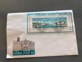 Umschlag NABA ZÜRI 84 mit Briefmarken Ersttag 1984