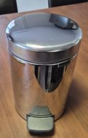 Abfalleimer Bad/WC 3 Liter Metall silber mit Fussöffnung