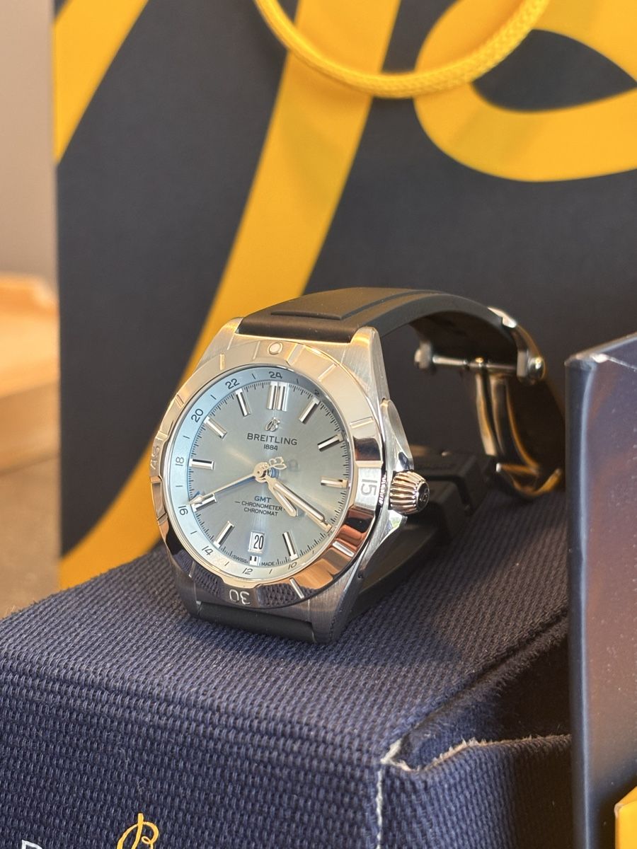 Breitling Orologi: Breitling Chronomat GMT platinum blue – Usato da Genève venduto da SultansOfTone 2