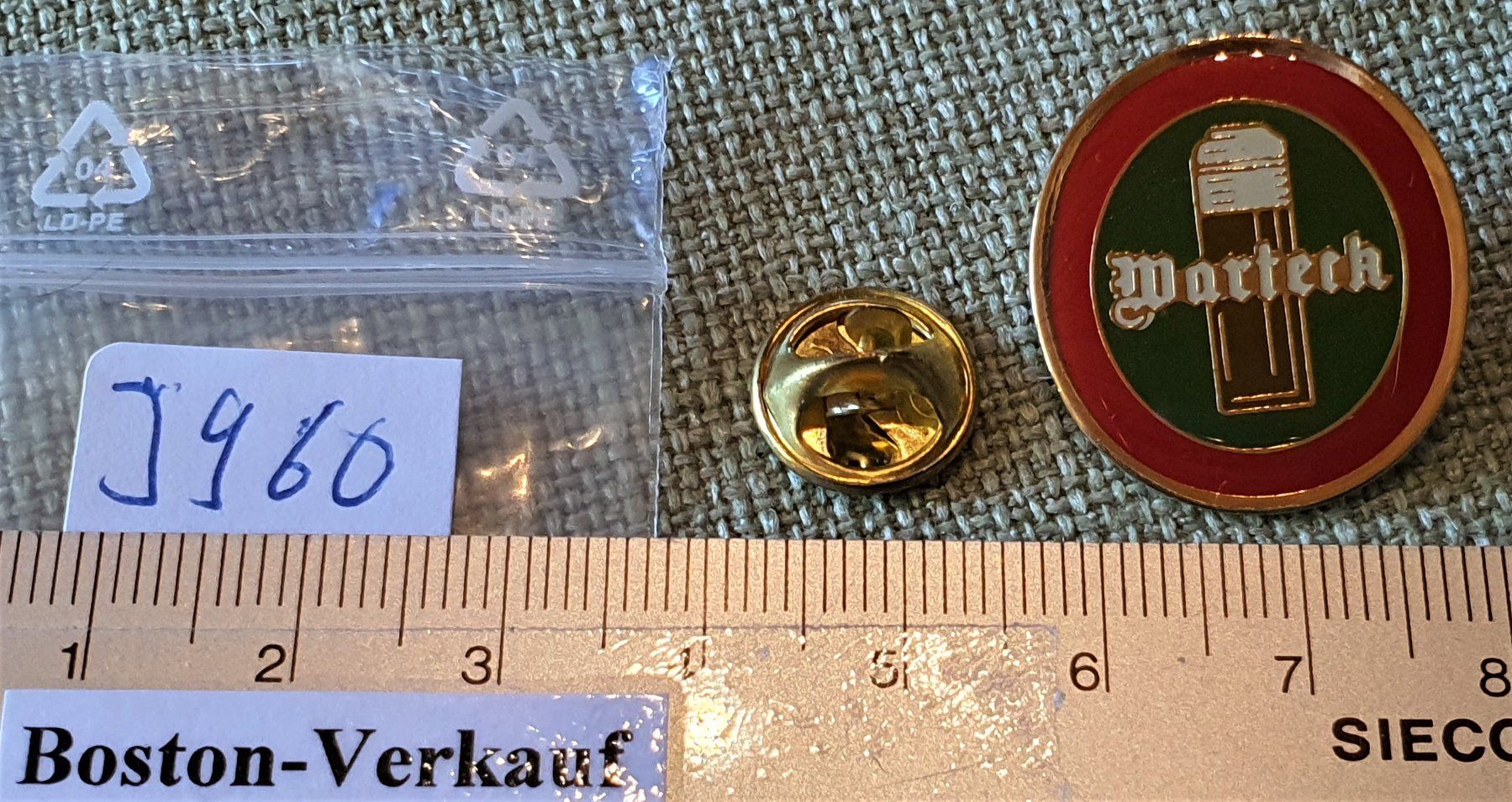 Placchette & Badge: J960 - Pin Bier Warteck Basel – Usato da Reinach BL venduto da Boston-Verkauf 1