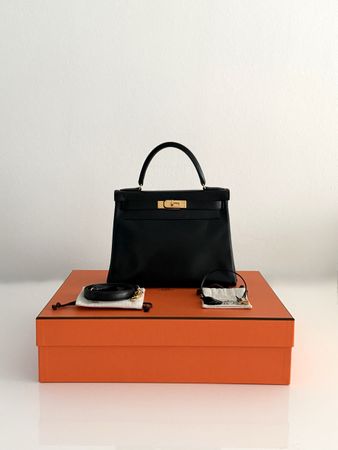 Hermès Kelly ll Retourne  28   Box Full set mit Rechnung