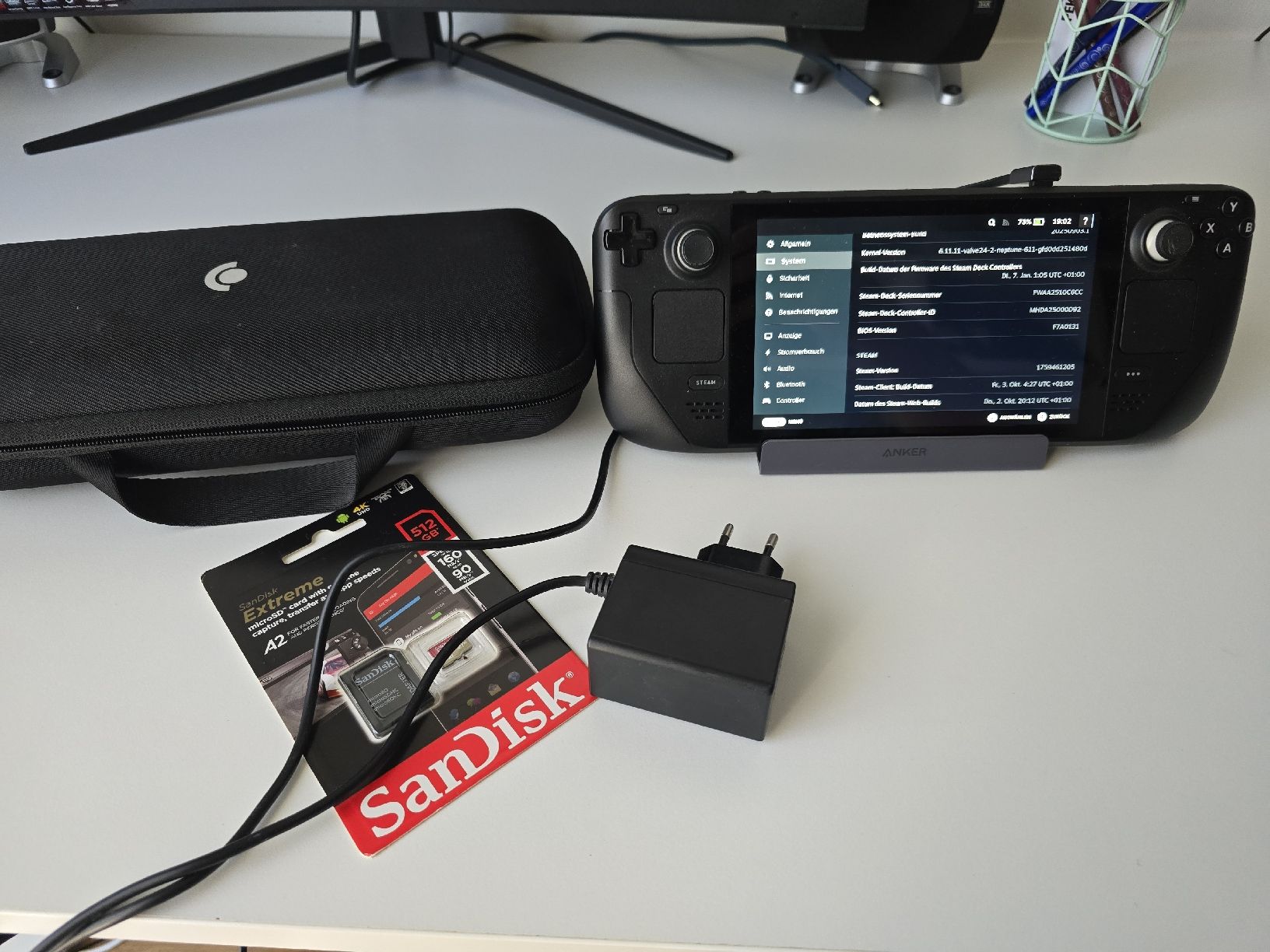 Valve Console: Steam Deck LCD 1TB SSD + 512GB MicroSD + Anker Dock & Case – Nuovo (secondo la descrizione) da Basel venduto da rev_26s7