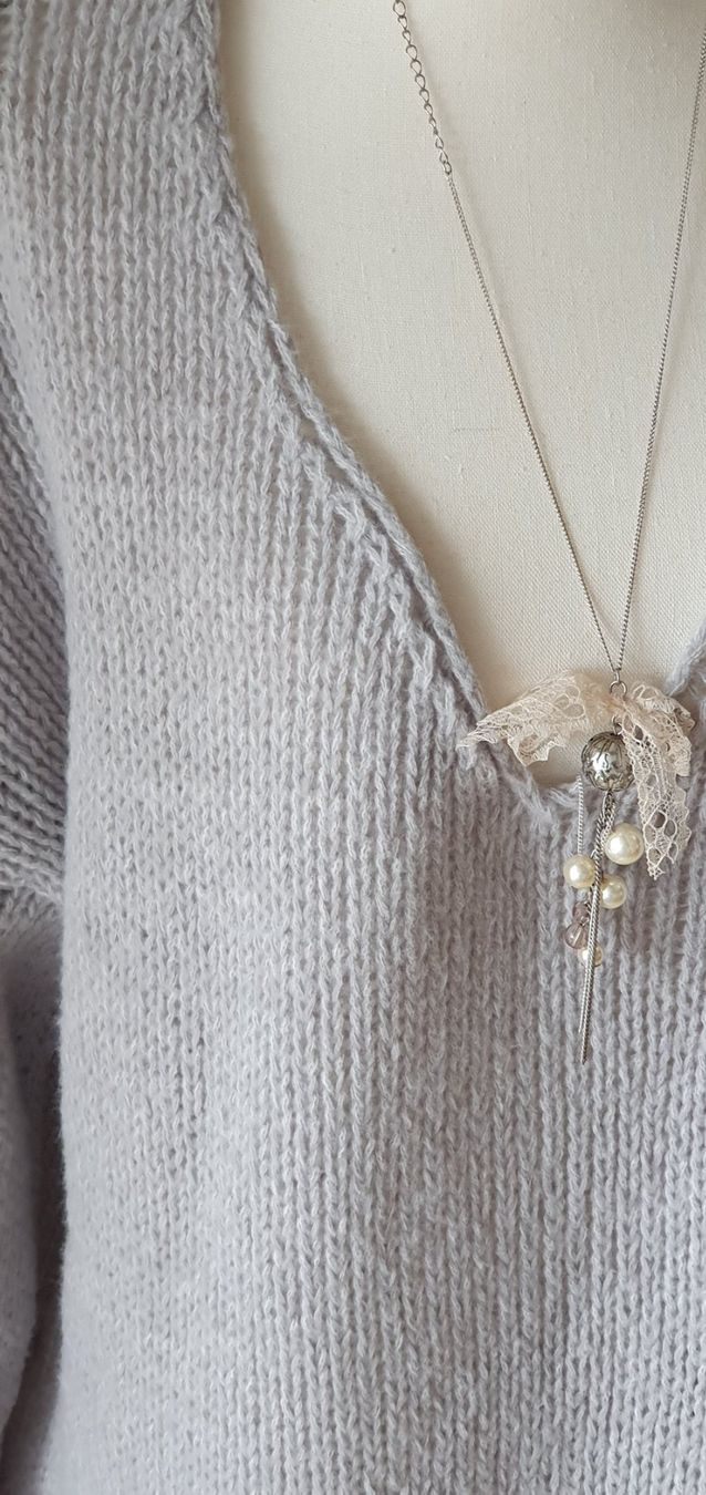 Maglioni & Felpe: neuer flauschiger Strickpulli hellgrau – Nuovo (secondo la descrizione) da Hittnau venduto da Gamoe 2