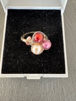 925 Silber Ring mit Perlen Look RG57 18.1 mm