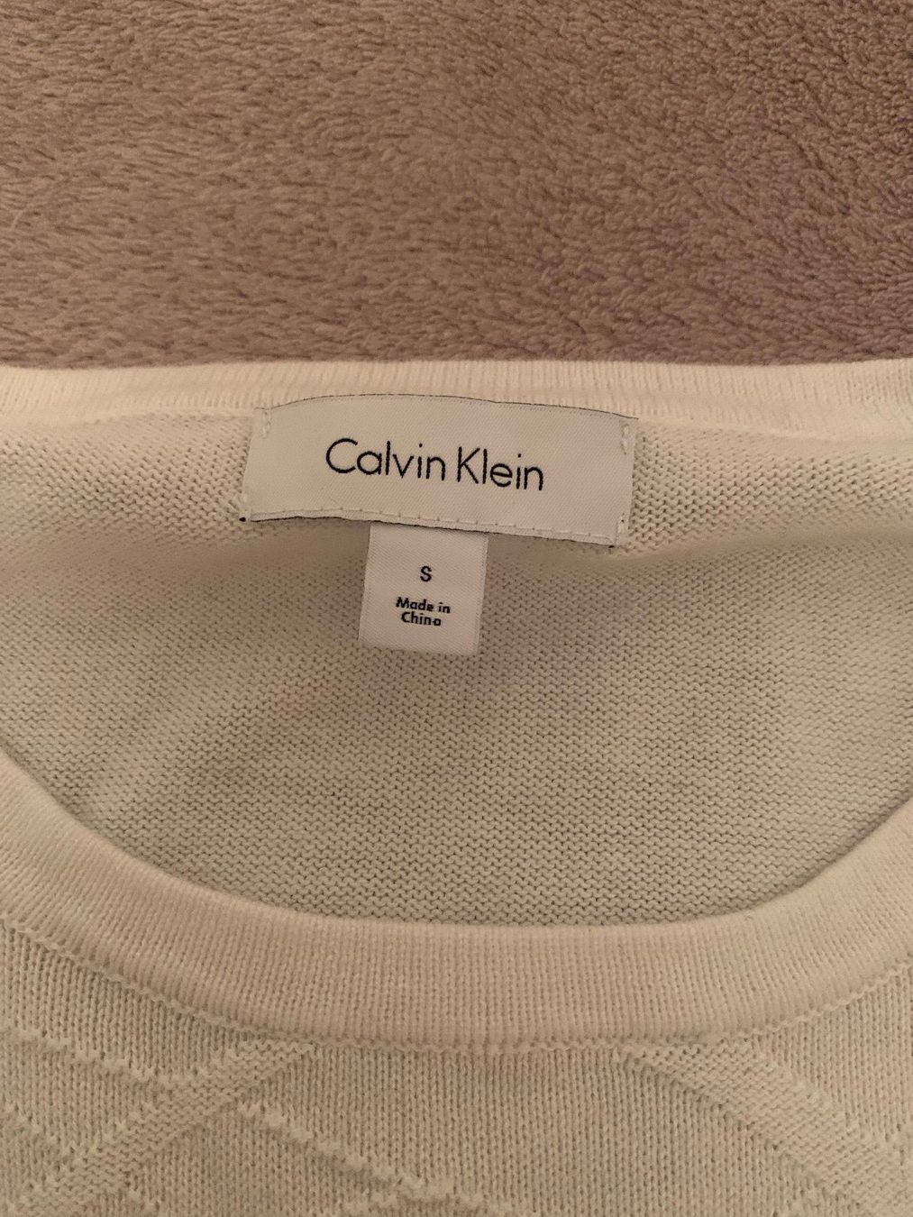 Calvin Klein Maglioni & Felpe: CALVIN KLEIN white cotton pullover sweater Grösse S – Nuovo (secondo la descrizione) da Sementina venduto da RiccardoCo 2