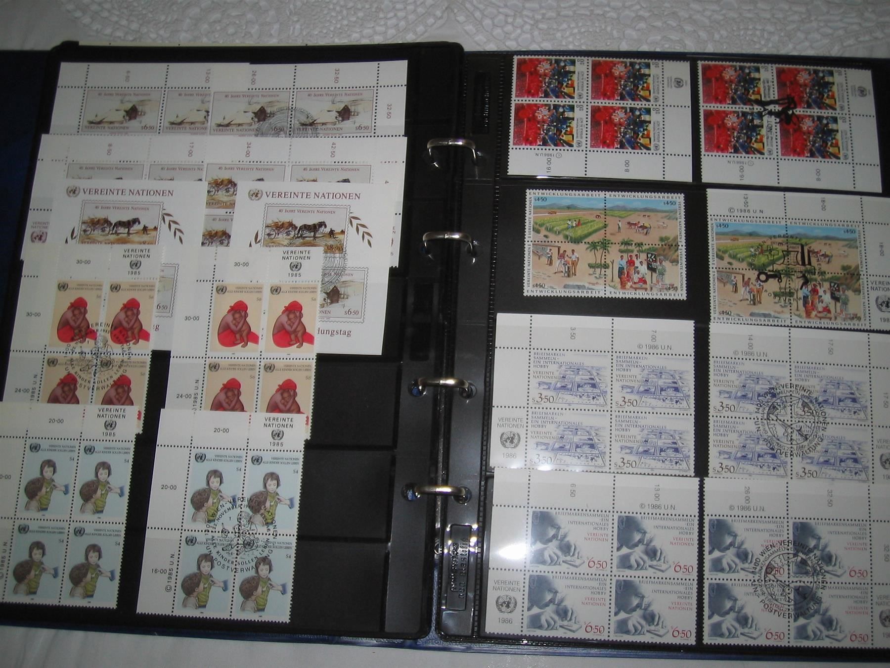 Alle Briefmarken: UNO WIEN V'block Slg Nr. 1 - 122 – Gebraucht aus Winterthur von Kyoung 5