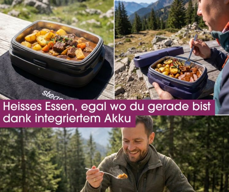 Contenitori & Simili: Steasy - Lunchbox mit Wasserdampf, Farbe Purple-Ginger – Nuovo e nell'imballaggio originale da Zürich venduto da summertime01 3