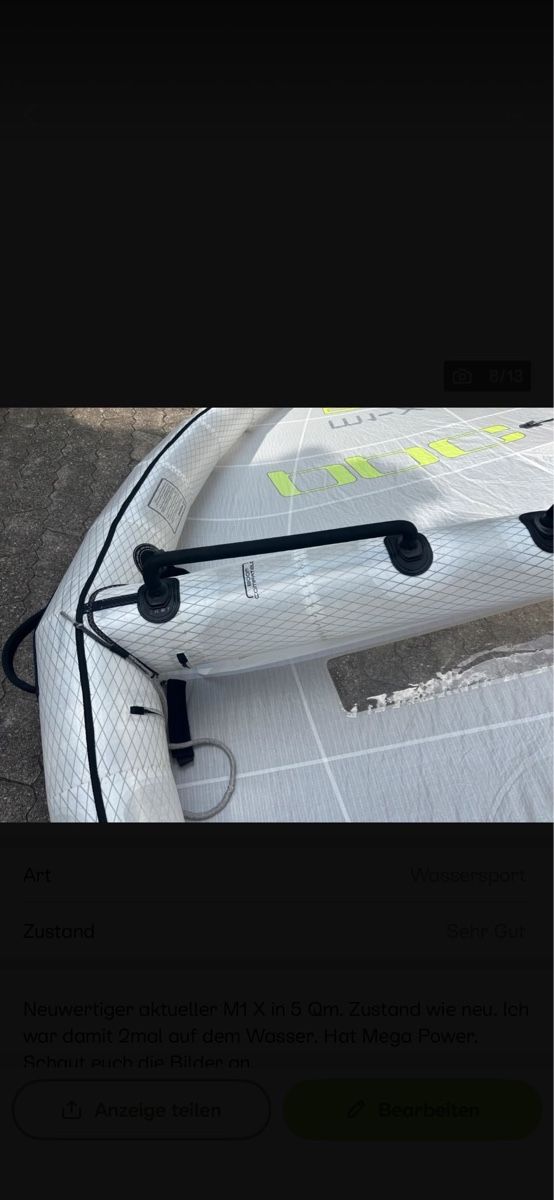 Duotone Surfen: PPC Wing M1 X 5m2 – Gebraucht aus La Punt Chamues-ch von Robin.Hofer 6