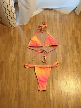 Maillot de bain orange 2 pièces 