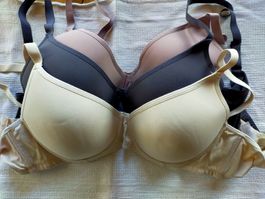 Microfaser Full Cup Bügel BH    80D / 3er Set