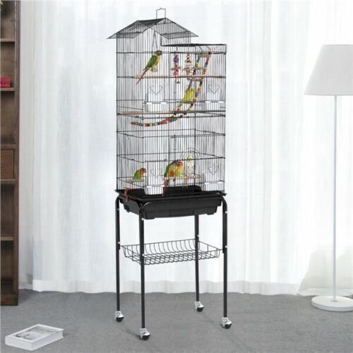 Vogelhäuser: Vogelkäfig Vogelhaus mit Ständer schwarz – Neu und originalverpackt aus Bottighofen von zaap
