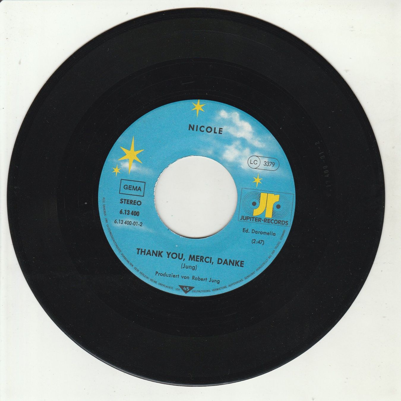 Schallplatten: Nicole - Ein bisschen Frieden 7" Vinyl ESC Winner 1982 – Gebraucht aus Tübach von JamesStone 3