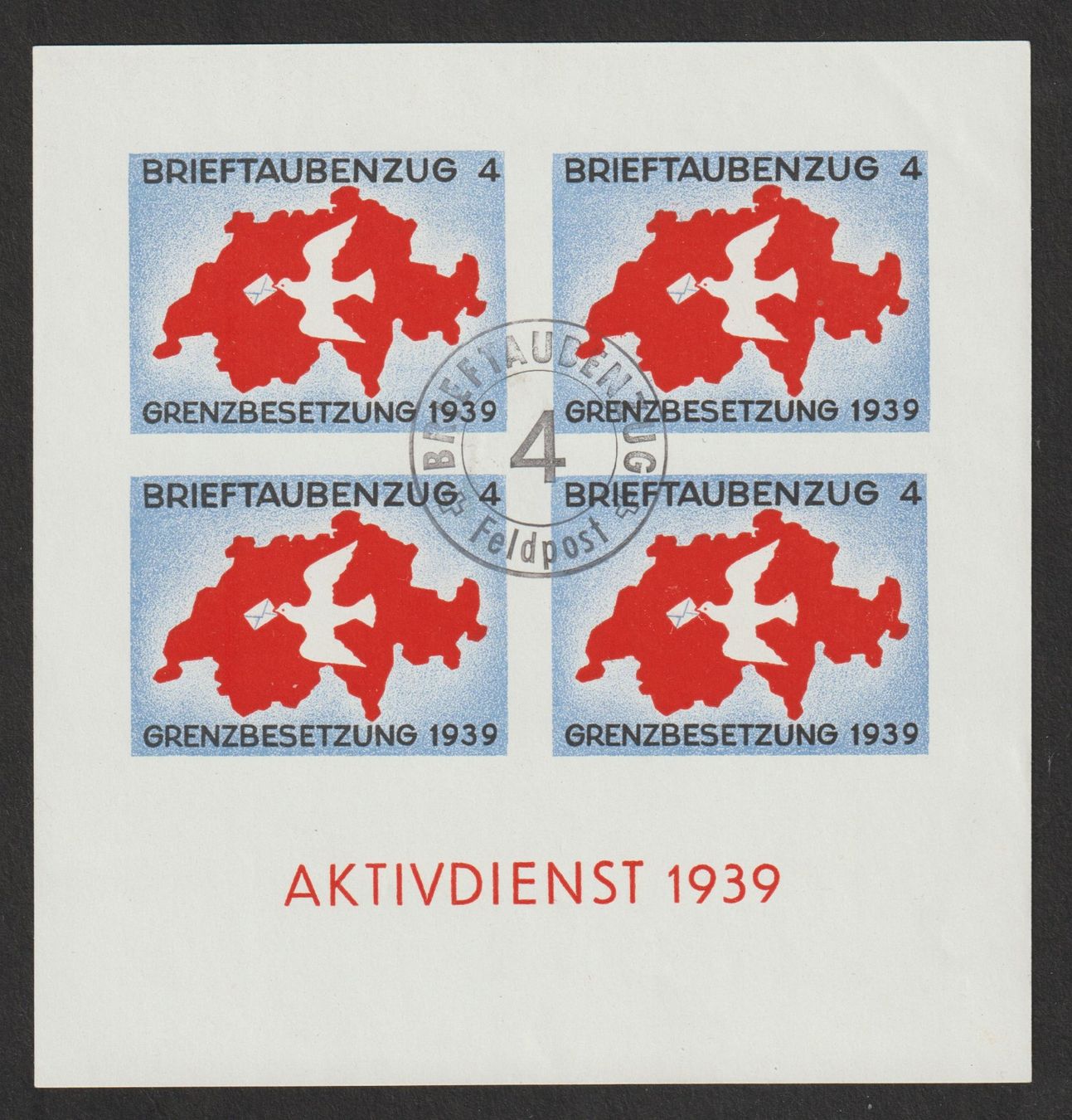 Tutti i francobolli: Brieftaubendienst Nr. 5/6 o – Usato da Siebnen venduto da Fstaehli