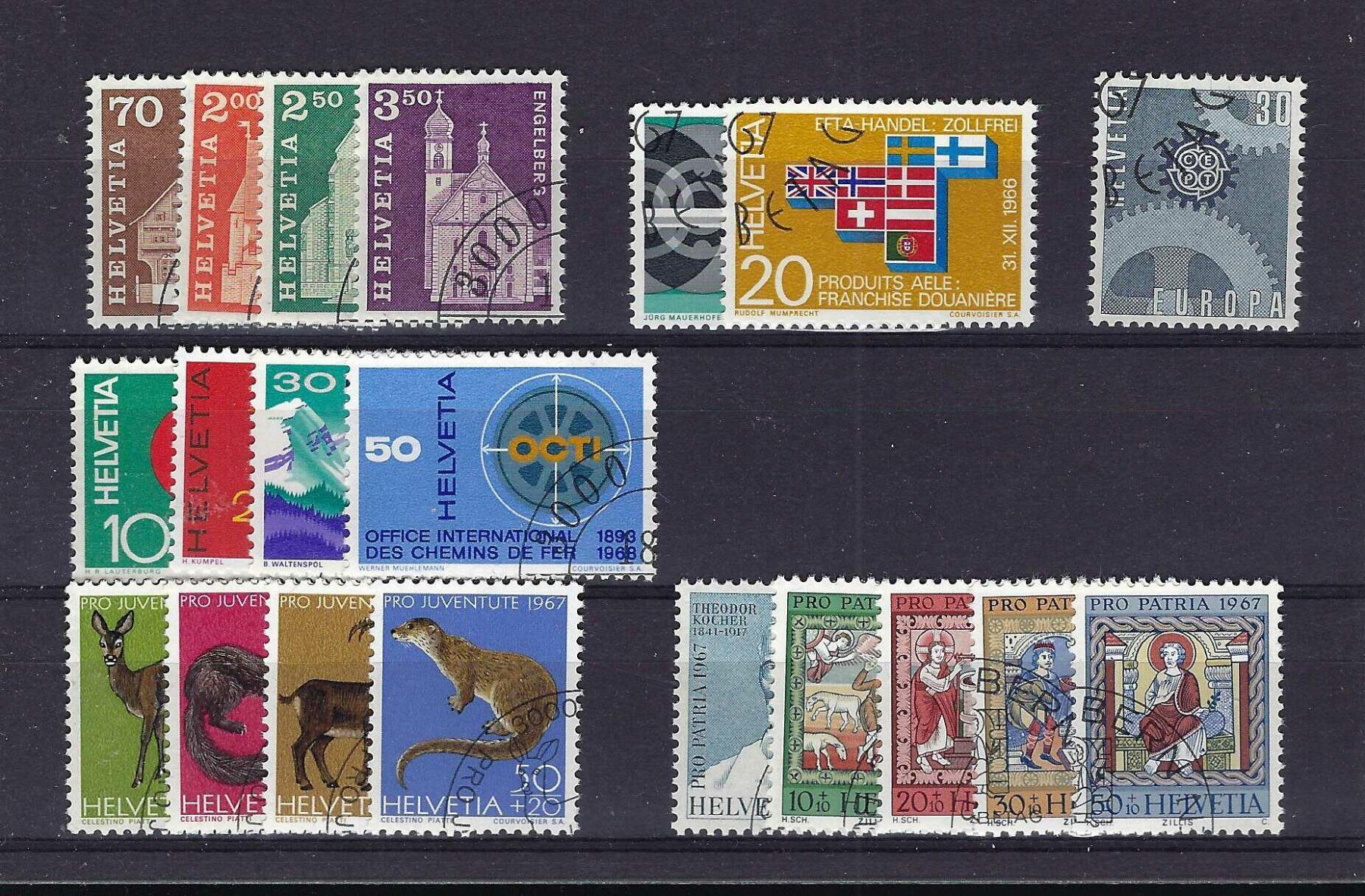 Tutti i francobolli: CH 1967 ET-gestempelt – Nuovo (secondo la descrizione) da Kriens venduto da eiche50