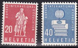 Int. Erziehungsamt BIÉ (D V) Nr. 42 - 43 zwei Werte ** 1958