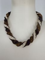 Glasperlen Halskette, Handmade, neuwertig, Spiraldesign