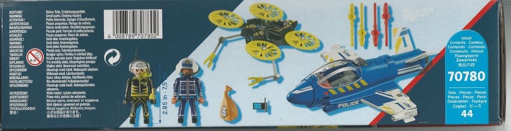 Playmobil 70780 – Jet de police + drone voleur - Set City Action - Jeux & Jouets