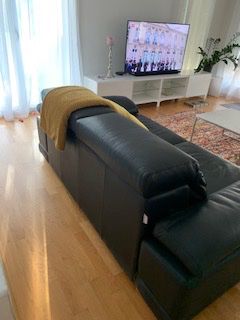 Sofas: Echtleder Sofa 2,5 Pl Schwarz – Gebraucht aus Dübendorf von hpm-hpm 4