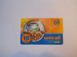 Unicall Prepaid-Telefonkarte 10 CHF