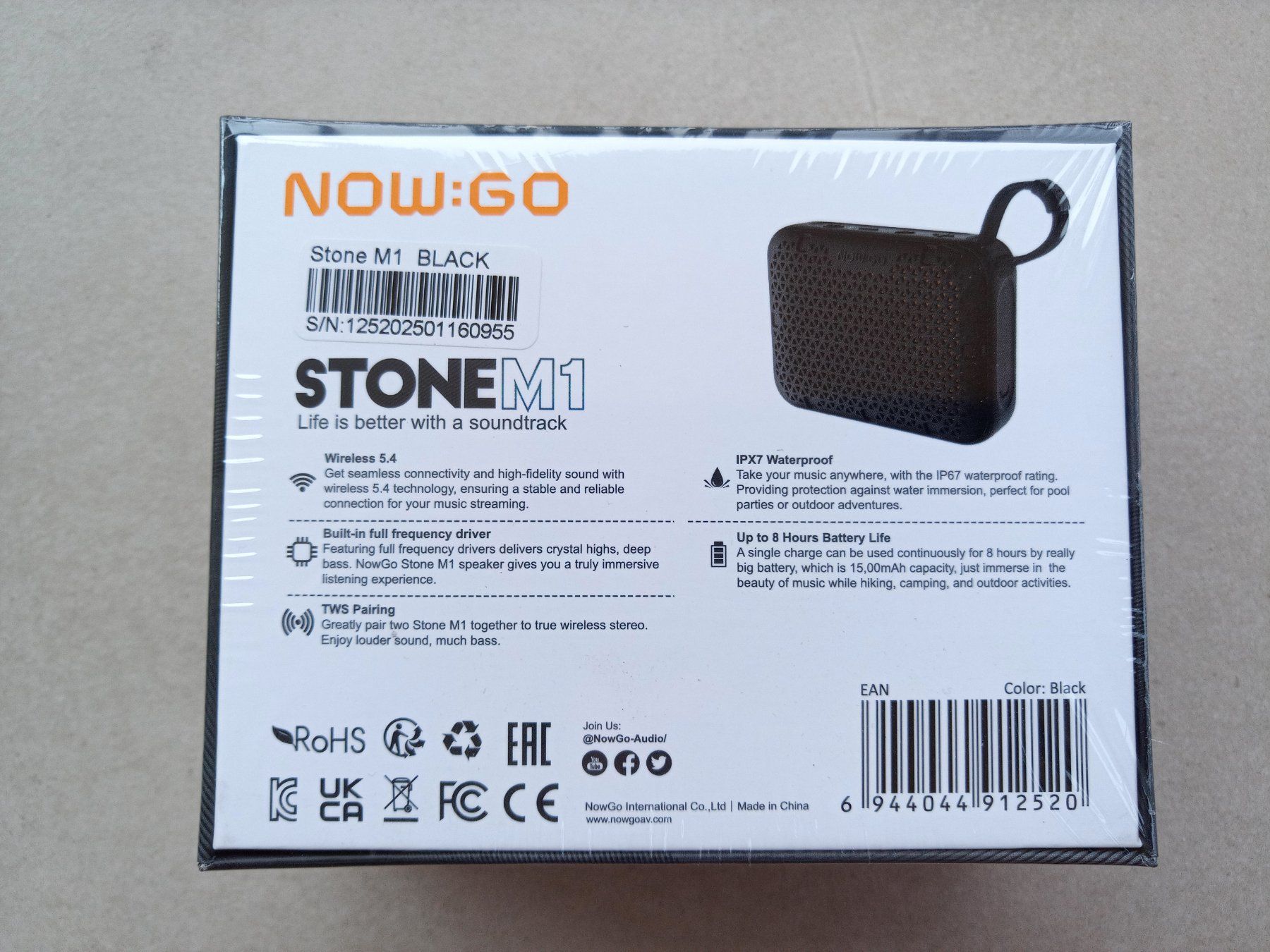 Casse acustiche: Now:Go Stone M1 Bluetooth Lautsprecher – Nuovo e nell'imballaggio originale da Läufelfingen venduto da diesunddies 1