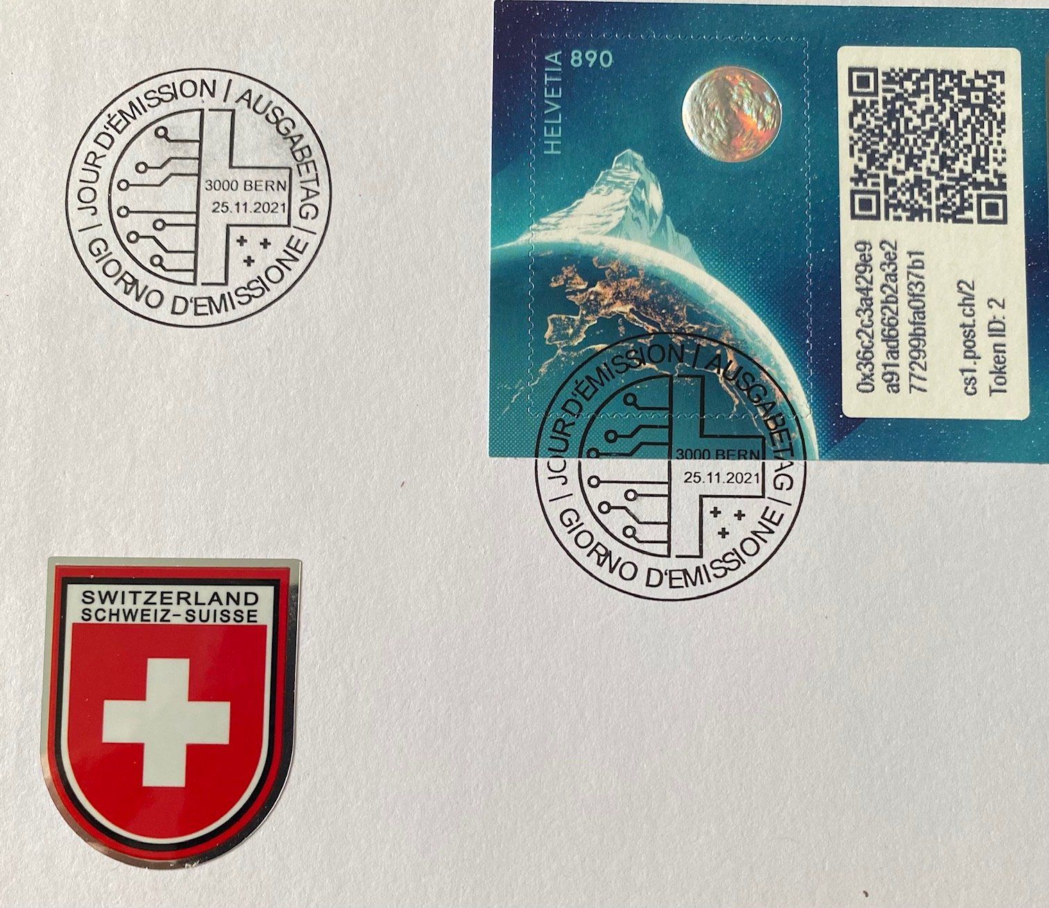 Tutti i francobolli: FDC Swiss Krypto Stamp 1.0 ID 2 Dent Blanche – Usato da Aedermannsdorf venduto da Sennahoy11 1