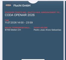 2 Tickets for Coda Open Air in Meilen, Zurich