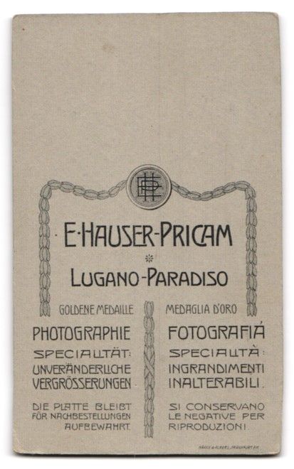 Photos & affiches: Fotografie E. Hauser-Pricam, Lugano-Para – D'occasion à Berlin par bartko-reher 1