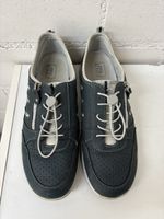 Easy Street Halbschuhe Gr. 7 navy blau Echtleder bequem 22.5