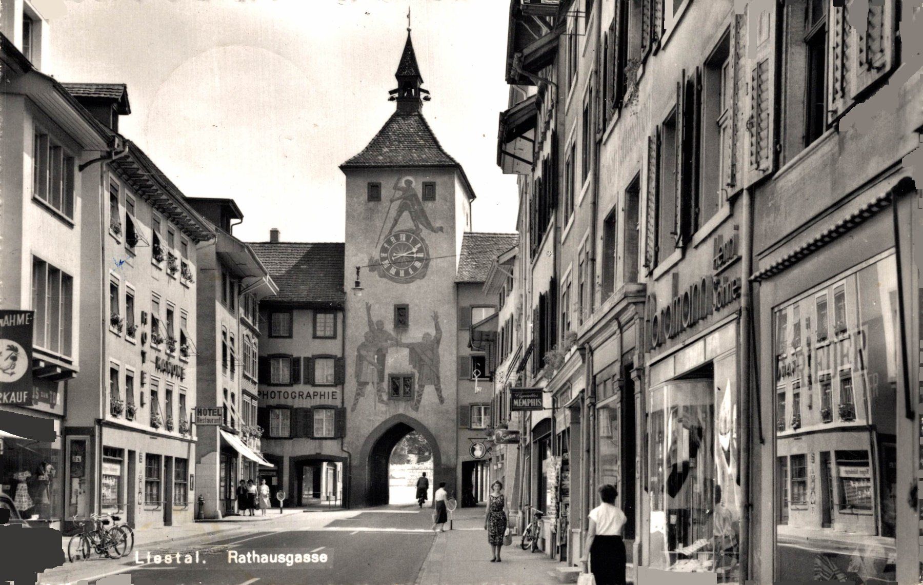 Cartoline postali: Liestal. Rathausgasse – Usato da Bronschhofen venduto da Astore