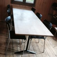 Tisch mit 6 Stühlen Holz/Metall gebraucht